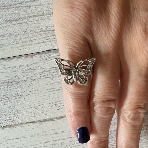 sterling silver Jewelry - Vintage Sterling Silver marked 925 Butterfly ring size 6